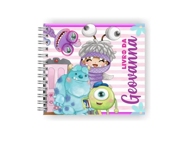 Livro da Bebê Personalizado | Monstros SA Menina