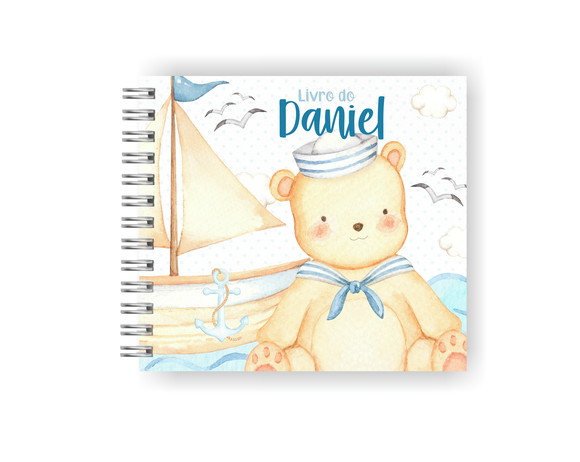 Livro do Bebê Personalizado | Ursinho Marinheiro