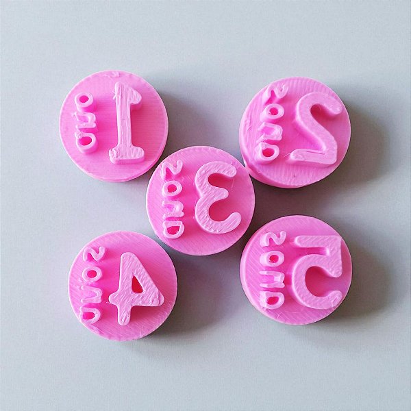 Carimbo para Doces e Brigadeiro | Kit Idade | 1 a 5 anos