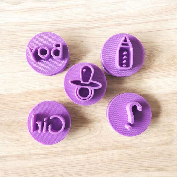 Carimbo para Doces e Brigadeiro | Kit Chá Revelação | 5 carimbos