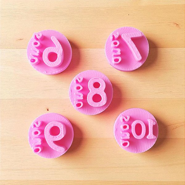 Carimbo para Doces e Brigadeiro | Kit Idade | 6 a 10 anos