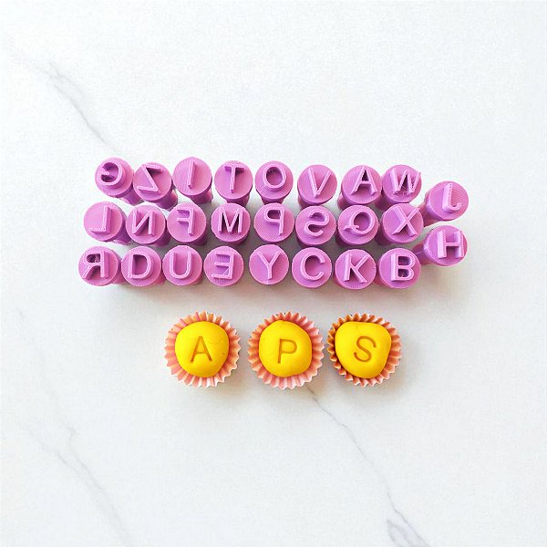 Carimbo para Doces e Brigadeiro | Kit Alfabeto | Modelo 2