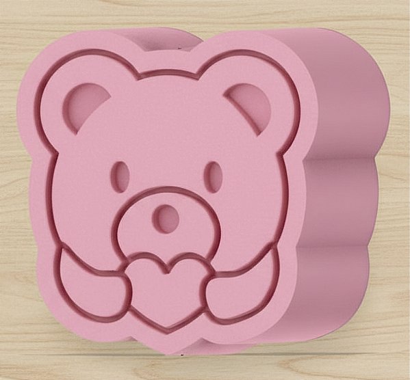 Modelador e Ejetor Para Modelar Doces, Massas e Brigadeiros | Ursinho com Coração