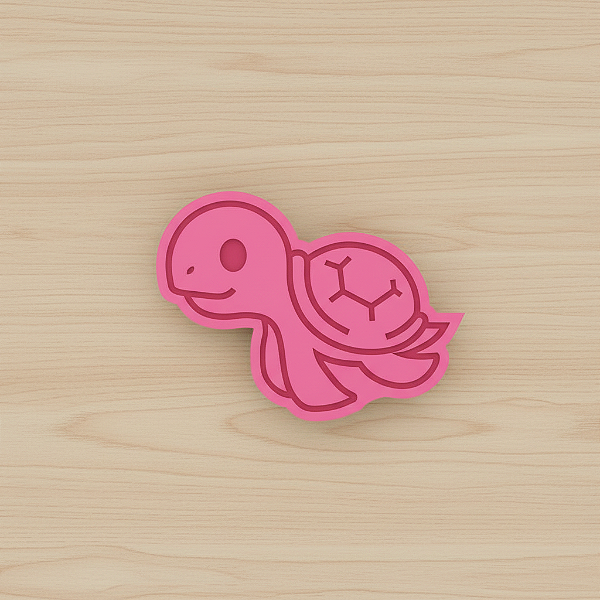 Modelador e Ejetor Para Modelar Doces, Massas e Brigadeiros | Fundo do Mar | Tartaruga Marinha