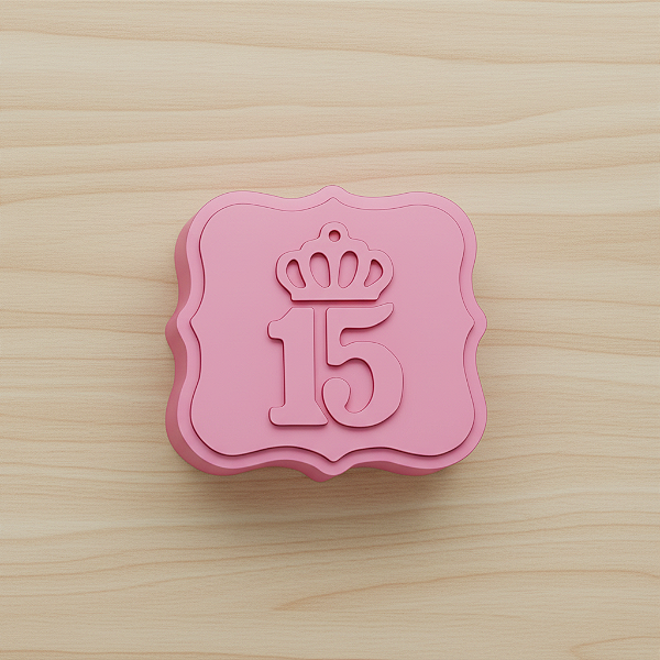 Modelador e Ejetor Para Modelar Doces, Massas e Brigadeiros | Aniversário | 15 anos Vintage_Alto Relevo