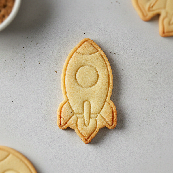 Cortador e Marcador para Biscoito, Pasta Americana, Bolacha, Massa | Foguete