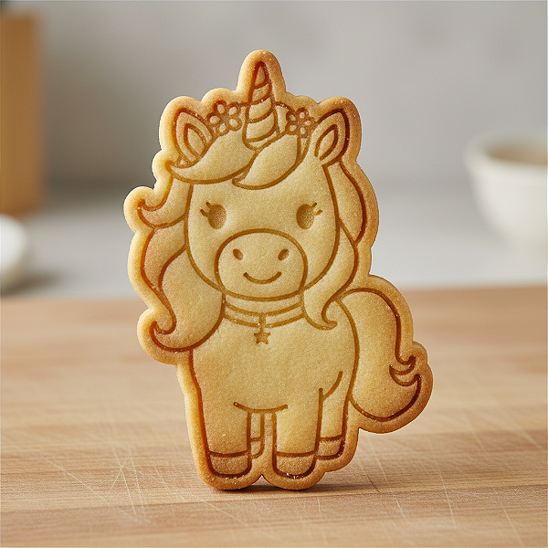 Cortador e Marcador para Biscoito, Pasta Americana, Bolacha, Massa | Unicórnio