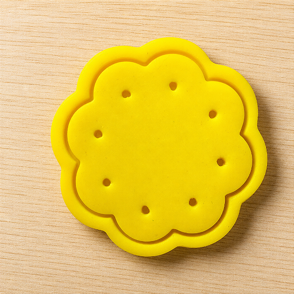 Cortador e Marcador para Biscoito, Pasta Americana, Bolacha, Massa | Escalope Circular com furo