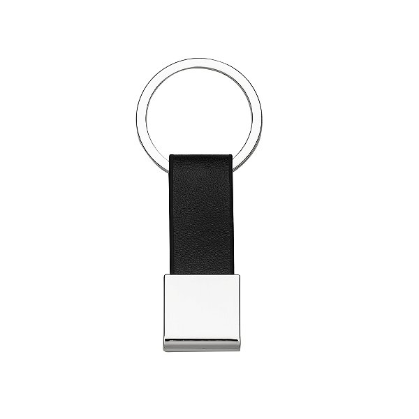 Chaveiro Metal com Couro - Mínimo 50 unidades