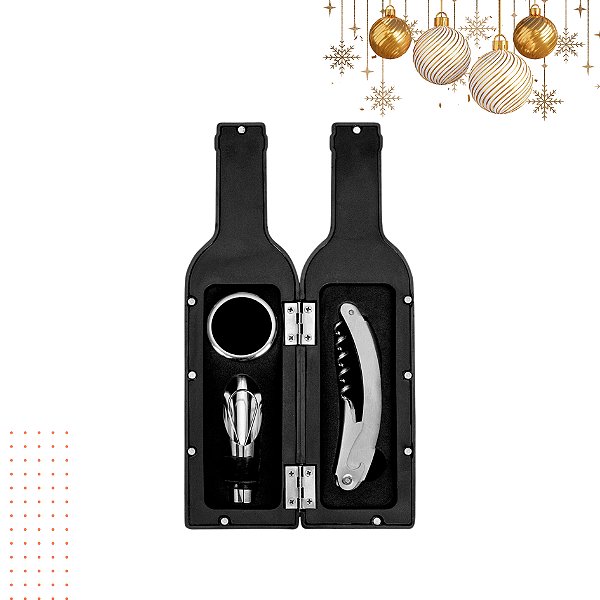 Kit Vinho Garrafa 3 Peças Fim de Ano - Mínimo 30 unidades