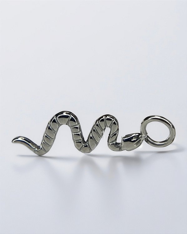 Pingente Para Piercing Serpente - Titânio