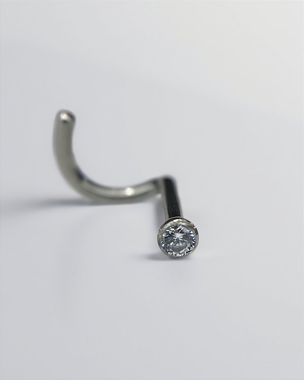 Piercing Nostril com Zircônia - Titânio