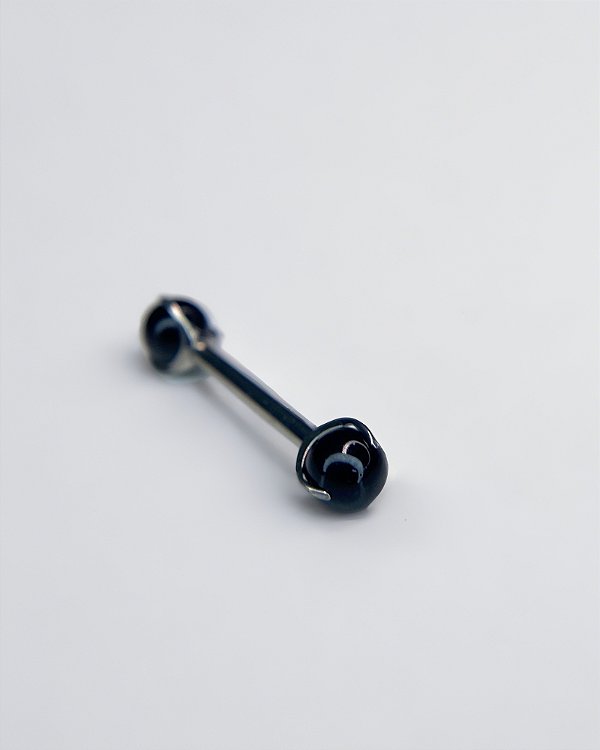 Piercing Mamilo Barbell Reto Black Onix - Titânio