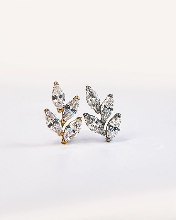 Piercing Raminho Zircônias Navete Titânio