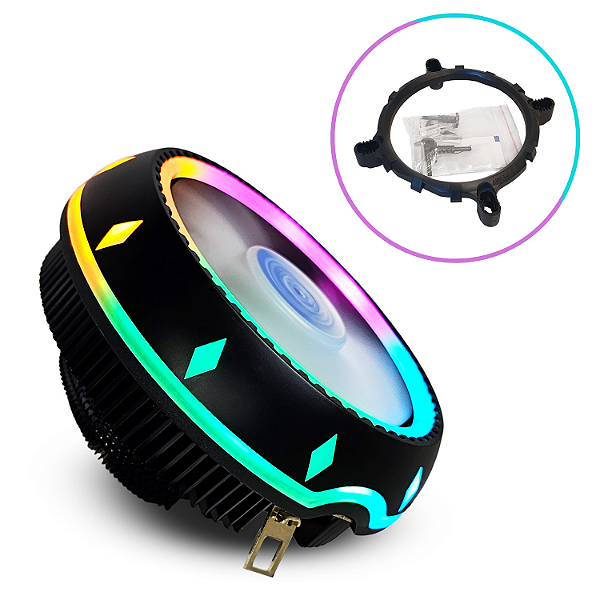 CPU Air Cooler Universal LED RGB P/ Processadores Intel e AMD