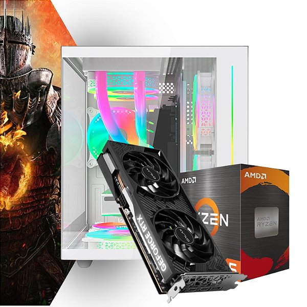 PC Gamer Artemis 4 - RTX 4060 - Ryzen 5 5500 - 16gb RAM - SSD M.2 512gb - Branco