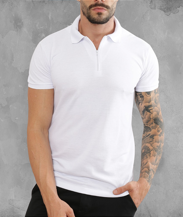 Polo Trenton Ziper Branca