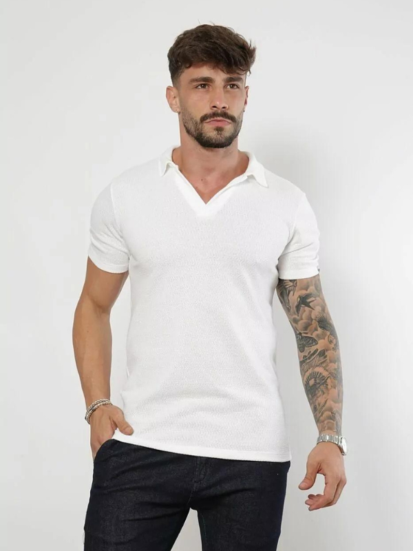 Polo Gola V Branco  Vegas