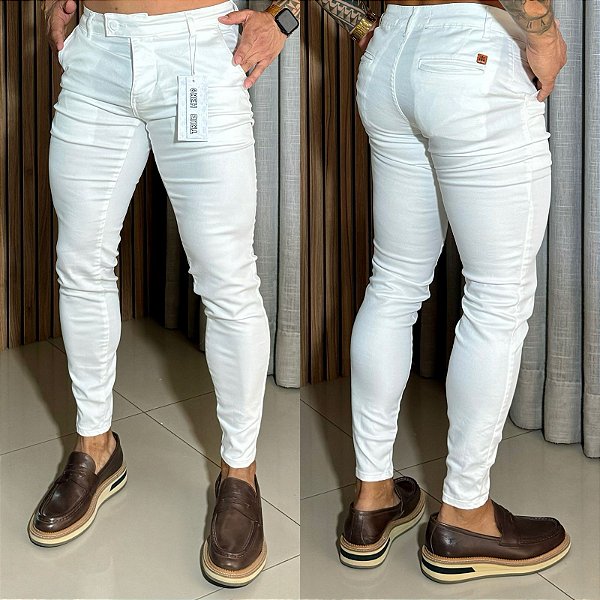 Calça Alfaiataria Cós Italiano Branca