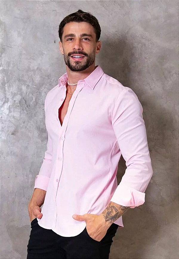Camisa Dubai Rosa Claro