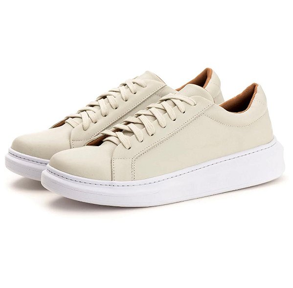 Tenis Casual Off White Couro Legítimo