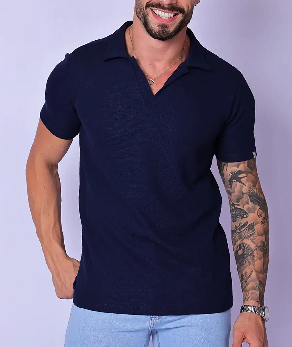 Polo Gola V Mumbai Azul Marinho