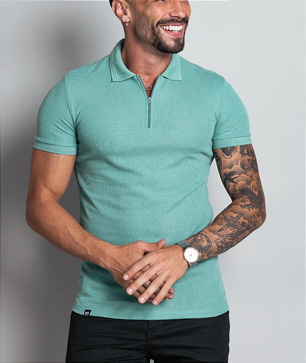 Polo Zyan Textura Verde
