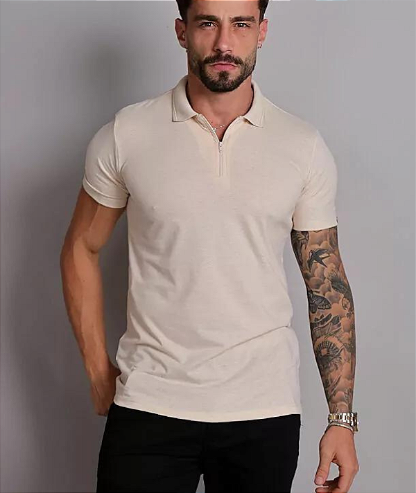 Polo Belchior Zíper Off White