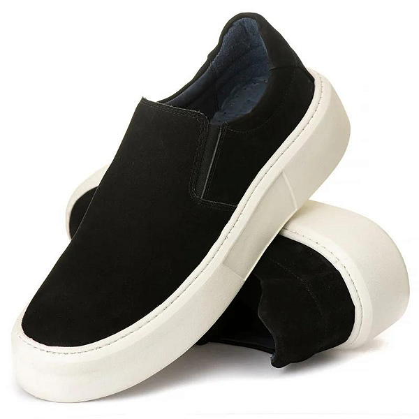 Slip On Everest Nobuck Preto
