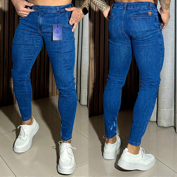 Calça Jeans Bolso Faca Escura Cos Italiano