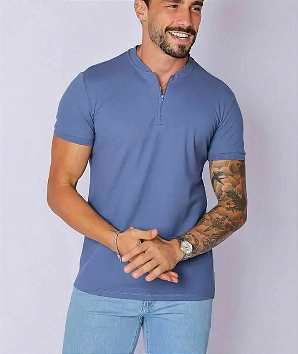 Polo Enzo Textura Azul BB