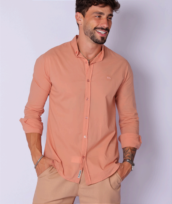 Camisa Gola Padre Bege