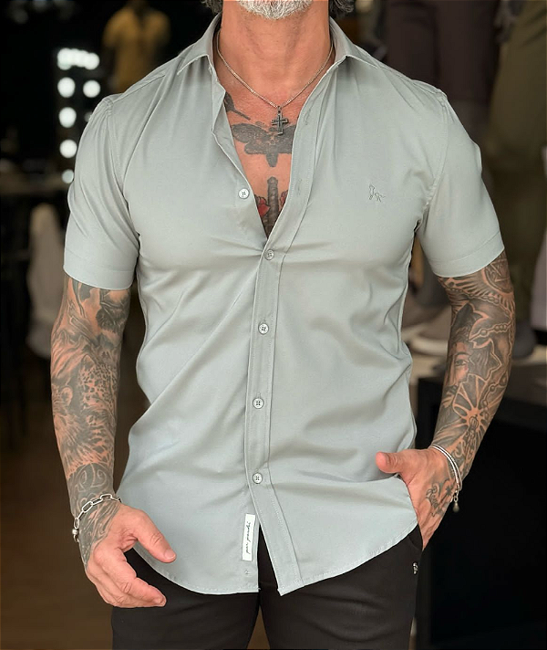 Camisa Tecnológica MC Cinza Neve