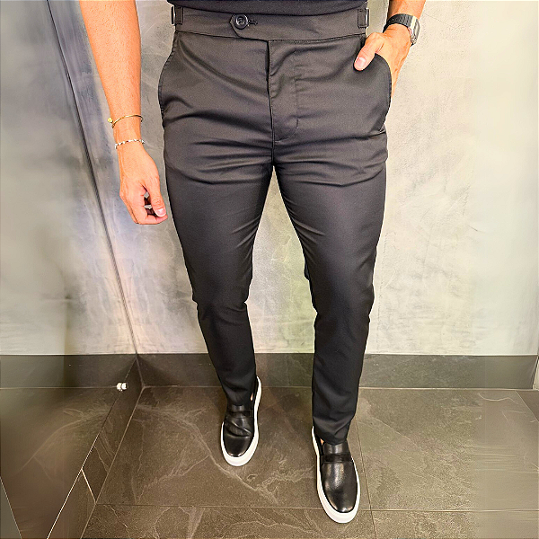 Calça Alfaiataria Buzios com regulagem lateral – Preto