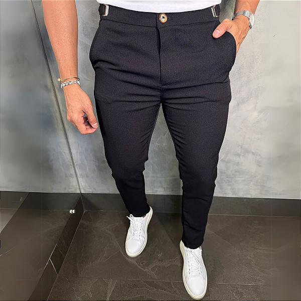 Calça Alfaiataria Bariloche com regulagem lateral – Preto