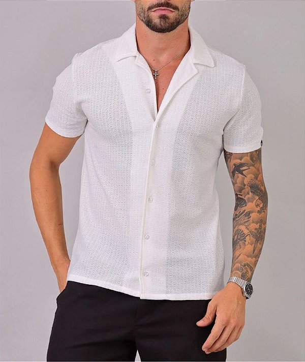 Camisa Tricot Mare Off White