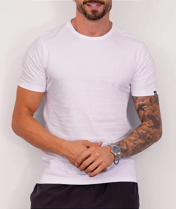 Camiseta Branca Algodão Pima