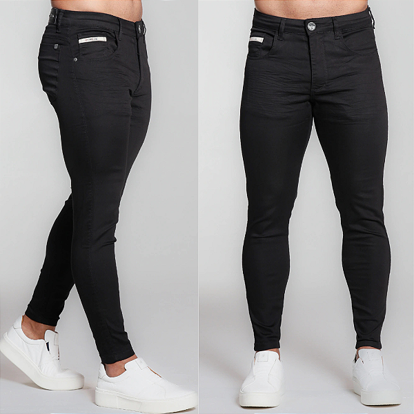 Calça Jeans Skinny Preta Básica