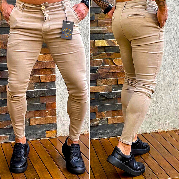 Calça Alfaiataria Khaki Skinny