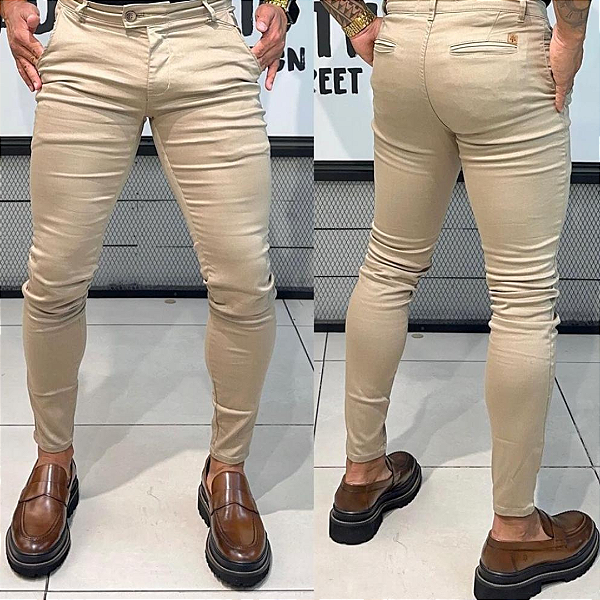 Calça Alfaiataria Areia Skinny