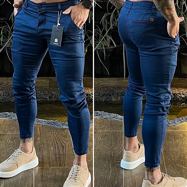 Calça Alfaiataria Azul Marinho Skinny