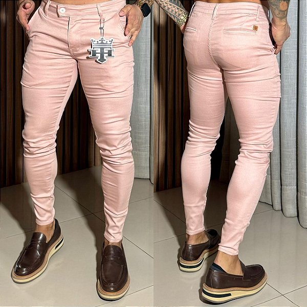 Calça Alfaiataria Cós Italiano Rosa