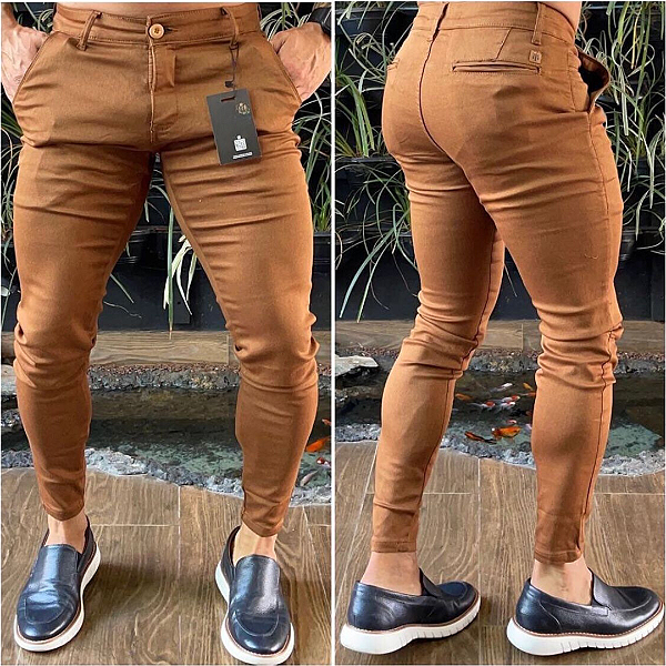 Calça Alfaiataria Chocolate Skinny