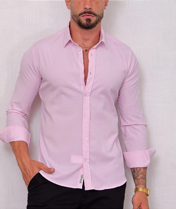 Camisa Social Ben Rosa Bb