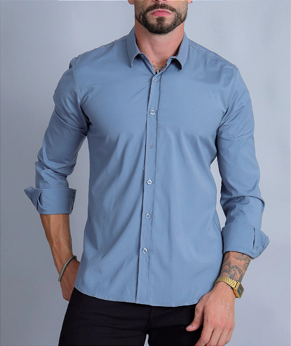 Camisa Social Ben Cinza