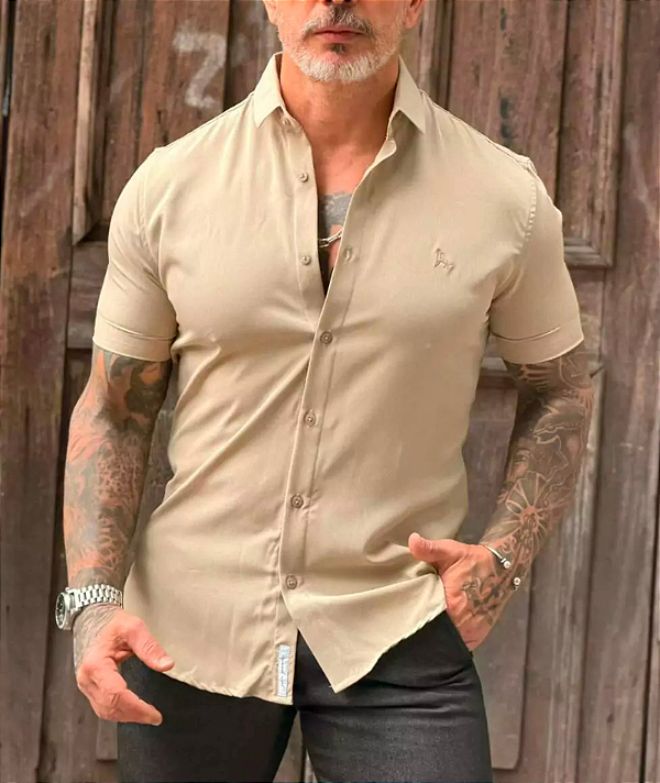 Camisa Ultra Tech Mescla MC Bege