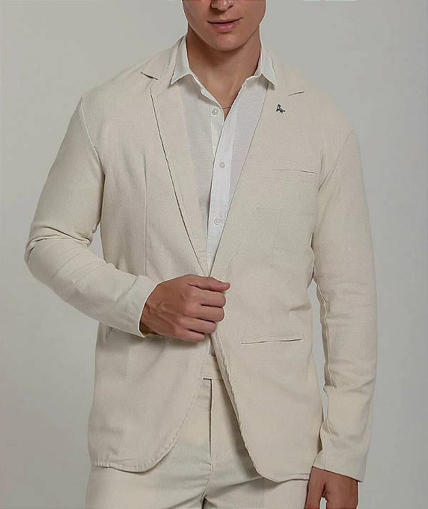 Blazer Masculino Linho Natural