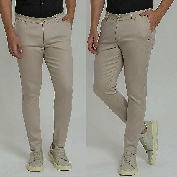 Calça Alfaiataria Slim Extreme Areia