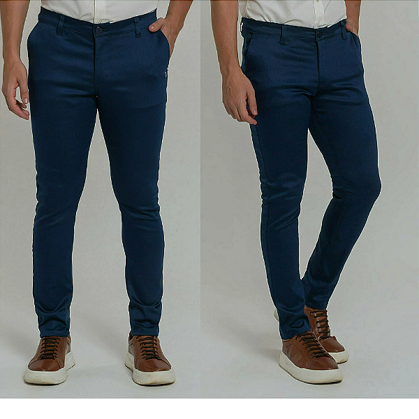 Calça Alfaiataria Slim Extreme Marinho