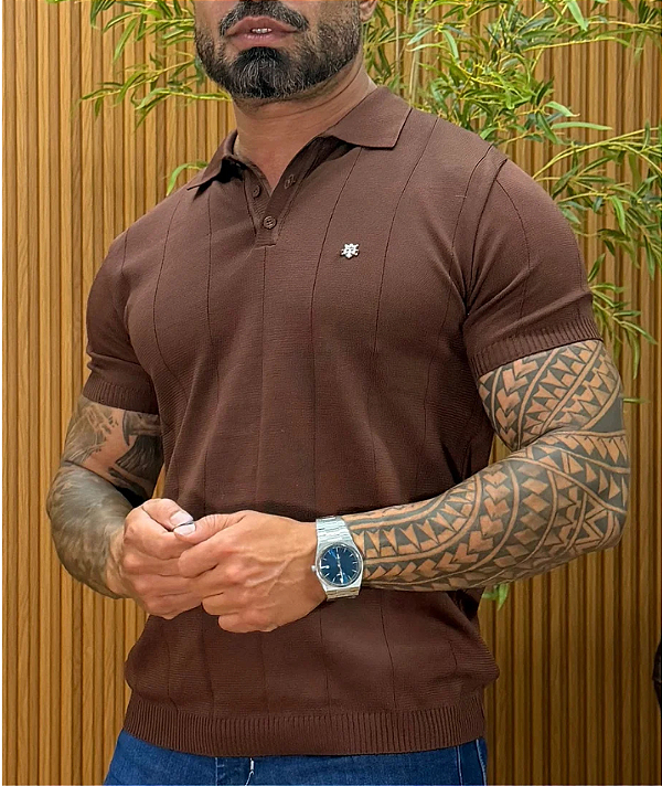 Polo Trico Milano Chocolate
